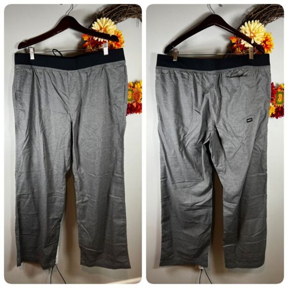 prAna Mens Vaha Lounge Athleisure Breathable Hem-Blend Pant XXL in Gravel - Picture 1 of 9